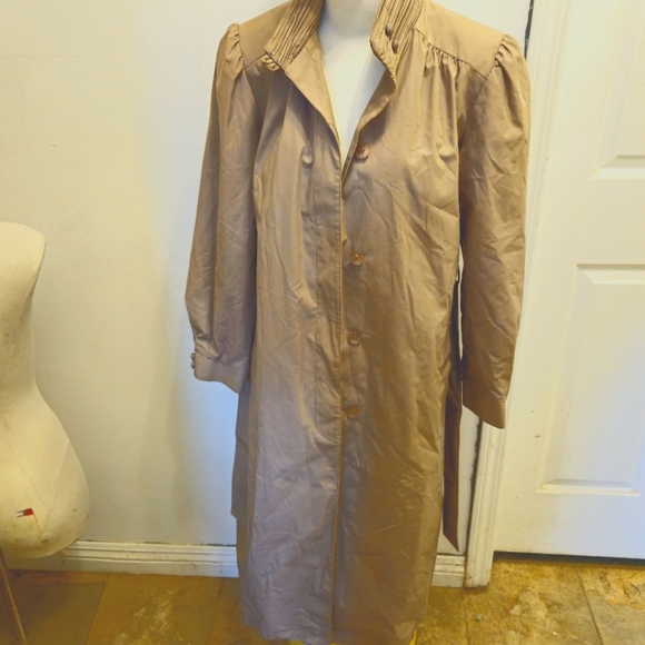 Vintage Rare London Fog 80's High Neck  Trench Coat - Picture 1 of 5